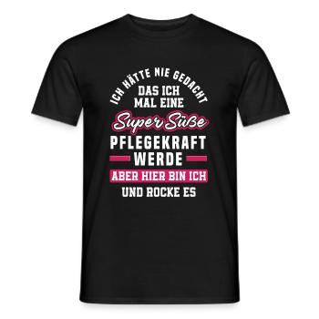 Pflegekraft - Männer T-Shirt - Schwarz - Vorne - AI Model Male 178 light (178cm)