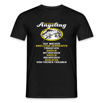Angeler - Männer T-Shirt - Schwarz - Vorne - AI Model Male 178 light (178cm)