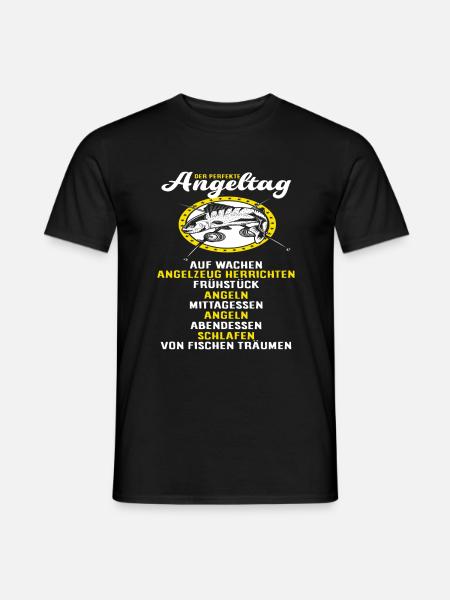 Angeler - Männer T-Shirt - Schwarz