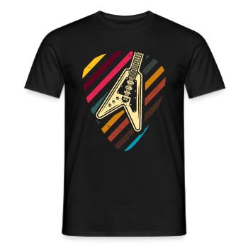 Gitarre - Männer T-Shirt - Schwarz - Vorne - AI Model Male 178 light (178cm)