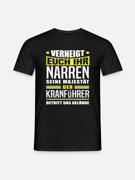 Kranführer Geschenk - Männer T-Shirt - Schwarz