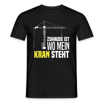 Kran Kranführer - Männer T-Shirt - Schwarz - Vorne - AI Model Male 178 light (178cm)