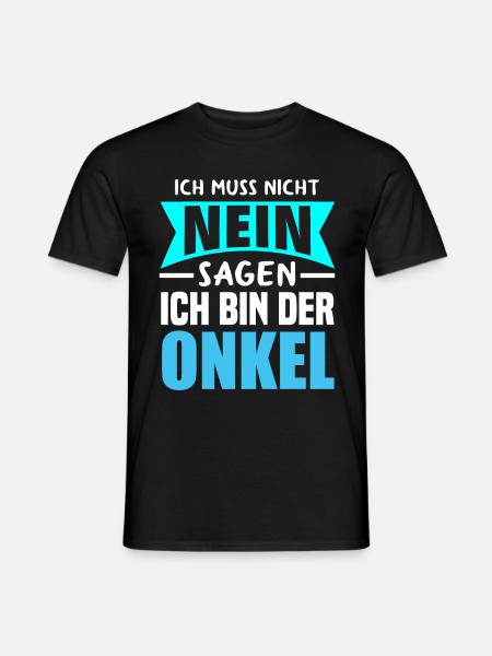 Onkel Spruch Cooler Onkel - Männer T-Shirt - Schwarz