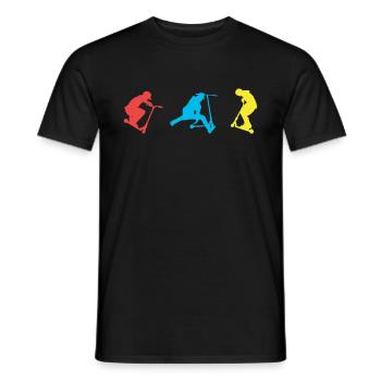Trottinette - T-shirt homme - noir - Devant - AI Model Male 178 light (178cm)