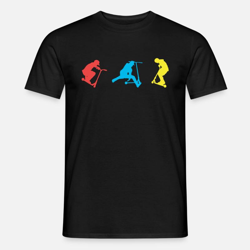 Tretroller - Männer T-Shirt - Schwarz