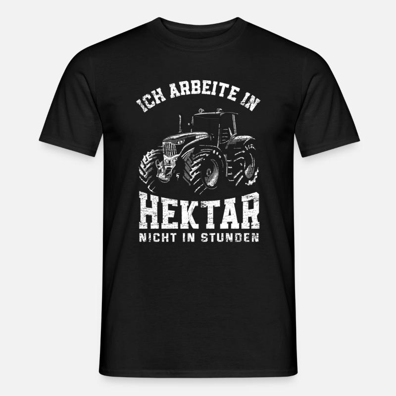 Traktor Landleben Spruch Geschenk - Männer T-Shirt - Schwarz
