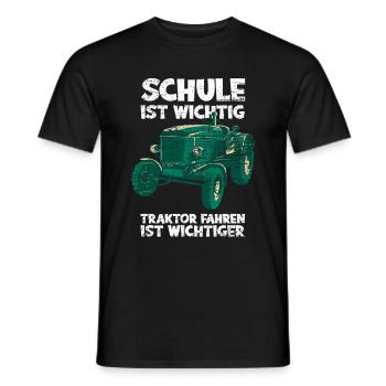 Traktor Schule - Männer T-Shirt - Schwarz - Vorne - AI Model Male 178 light (178cm)