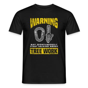 Travailleur forestier arboriculteur Aboriste - T-shirt homme - noir - Devant - AI Model Male 178 light (178cm)