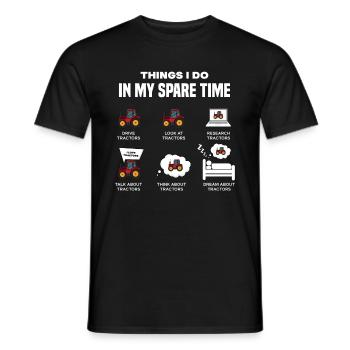 Landwirt Bauer Spruch Freizeit Traktor - Männer T-Shirt - Schwarz - Vorne - AI Model Male 178 light (178cm)