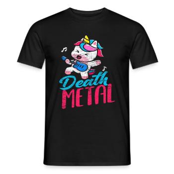 Unicorn Metal Musique Death Metal - T-shirt homme - noir - Devant - AI Model Male 178 light (178cm)