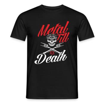 Musique Métal - T-shirt homme - noir - Devant - AI Model Male 178 light (178cm)
