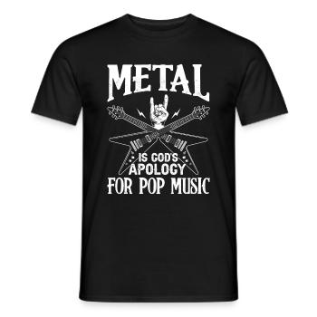 Metal Musiker Musik Gitarrist - Männer T-Shirt - Schwarz - Vorne - AI Model Male 178 light (178cm)