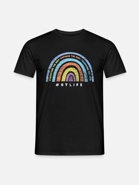 Occupational Therapist Therapy Rainbow - Men's T-Shirt - black