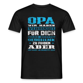 Opa Enkelkinder Geschenk - Männer T-Shirt - Schwarz - Vorne - AI Model Male 178 light (178cm)