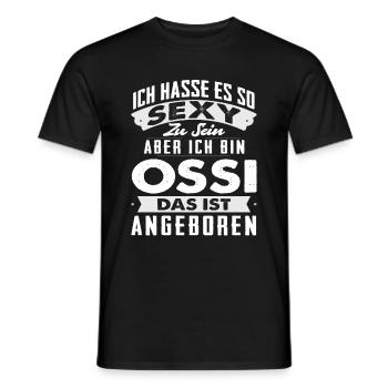 Geboren Im Osten Ossi Ostdeutscher - Männer T-Shirt - Schwarz - Vorne - AI Model Male 178 light (178cm)