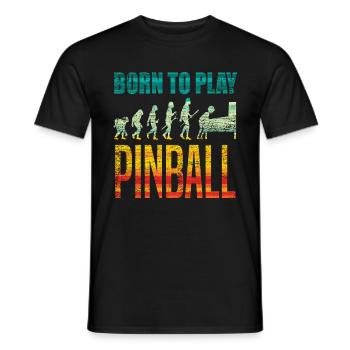 Pinball Flipperautomat Hobby Spielhalle - Männer T-Shirt - Schwarz - Vorne - AI Model Male 178 light (178cm)