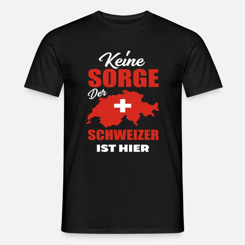 Schweizer - Männer T-Shirt - Schwarz