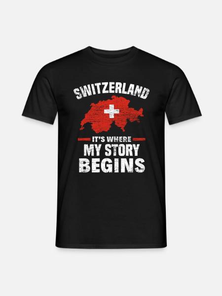 Suisse - T-shirt homme - noir