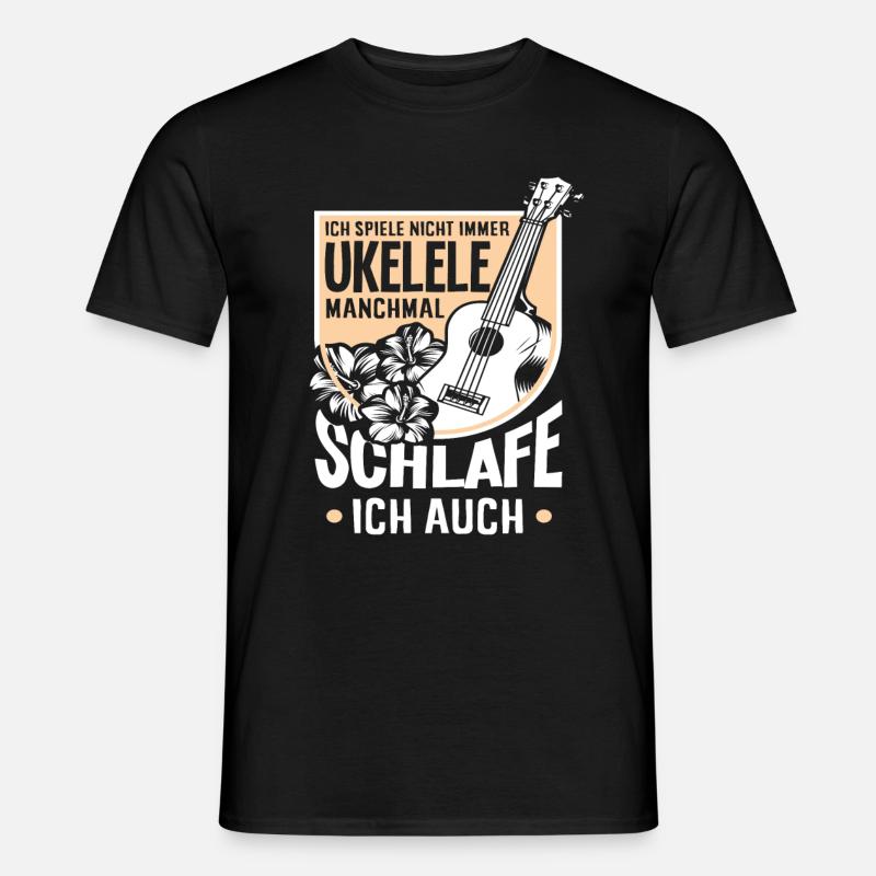 Ukulele - Männer T-Shirt - Schwarz