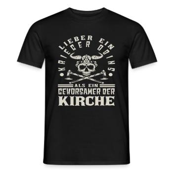 Wikinger - Männer T-Shirt - Schwarz - Vorne - AI Model Male 178 light (178cm)