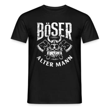 Böser Alter Mann Wikinger - Männer T-Shirt - Schwarz - Vorne - AI Model Male 178 light (178cm)