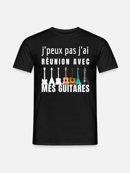 Cadeau Guitare - T-shirt homme - noir
