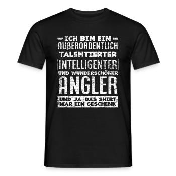 Angelspruch Lustiges Angel Angler Geschenk - Männer T-Shirt - Schwarz - Vorne - AI Model Male 178 light (178cm)
