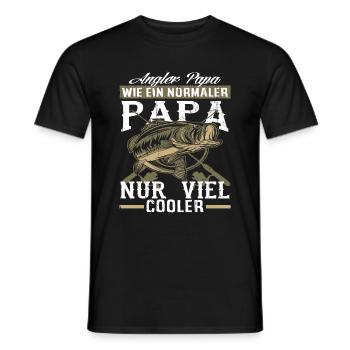 Vatertagsgeschenk Angler Angeln Hobby - Männer T-Shirt - Schwarz - Vorne - AI Model Male 178 light (178cm)