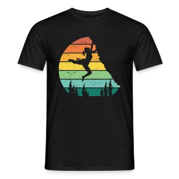 Bouldering Athlete - Men's T-Shirt - black - Front - AI Model Male 178 light (178cm)