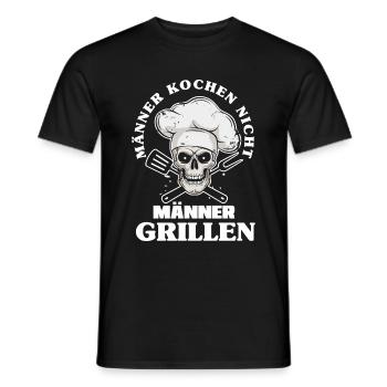 Mann Männer Grillen Vater Papa Geschenk - Männer T-Shirt - Schwarz - Vorne - AI Model Male 178 light (178cm)