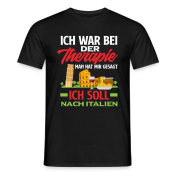 Italien Urlaub Italia Italiener - Männer T-Shirt - Schwarz - Vorne - AI Model Male 178 light (178cm)