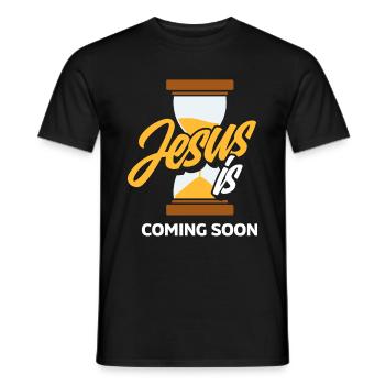Pastor Jesus coming soon Pastor - Men's T-Shirt - black - Front - AI Model Male 178 light (178cm)