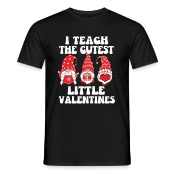 J’enseigne le petit gnome de Saint-Valentin le plus mignon - T-shirt homme - noir - Devant - AI Model Male 178 light (178cm)
