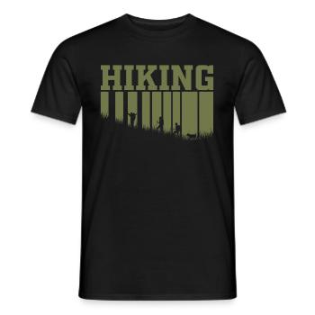 Randonnée, camping et exploration en plein air - T-shirt homme - noir - Devant - AI Model Male 178 light (178cm)