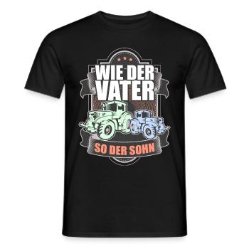 Farmer son gift father - Men's T-Shirt - black - Front - AI Model Male 178 light (178cm)