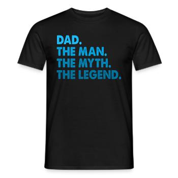 Favorit pappa. Bästa pappa. Presenter till pappor. Pappa. - T-shirt herr - svart - Fram - AI Model Male 178 light (178cm)