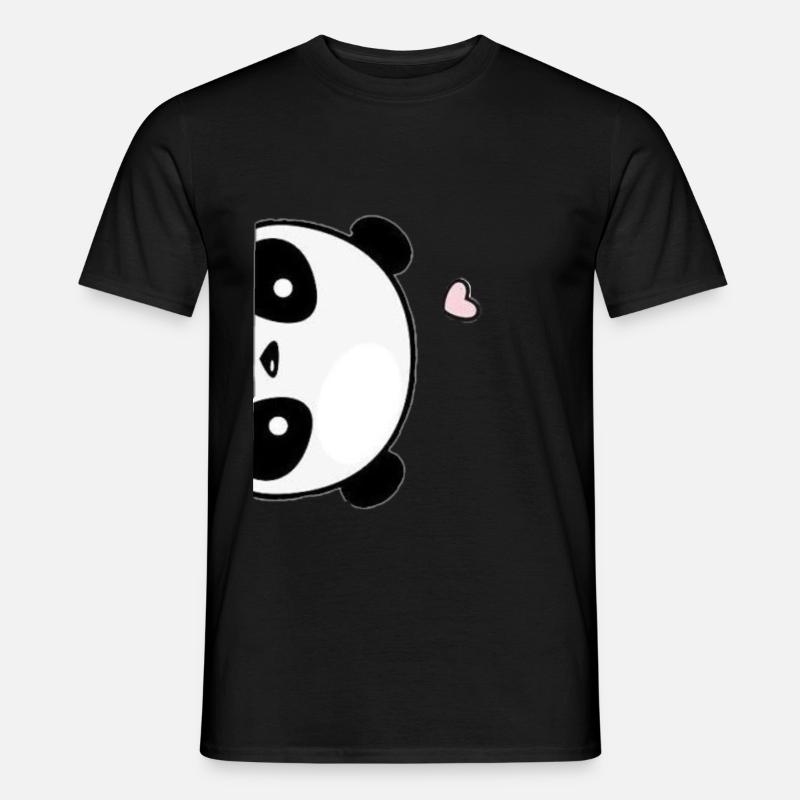 Amour mignon de panda - T-shirt homme - noir