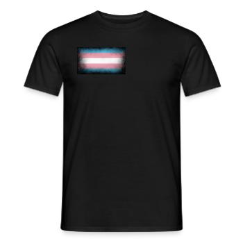 Trans Flagge - Männer T-Shirt - Schwarz - Vorne - AI Model Male 178 light (178cm)