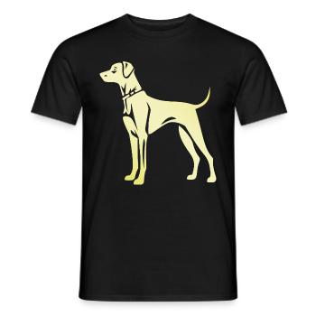 Silhouette de chien dogue allemand - T-shirt homme - noir - Devant - AI Model Male 178 light (178cm)