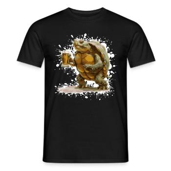 Turtle Beer Funny - Men's T-Shirt - black - Front - AI Model Male 178 light (178cm)