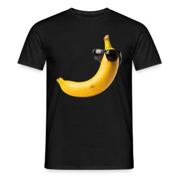 Lunettes de soleil banane drôle - T-shirt homme - noir - Devant - AI Model Male 178 light (178cm)