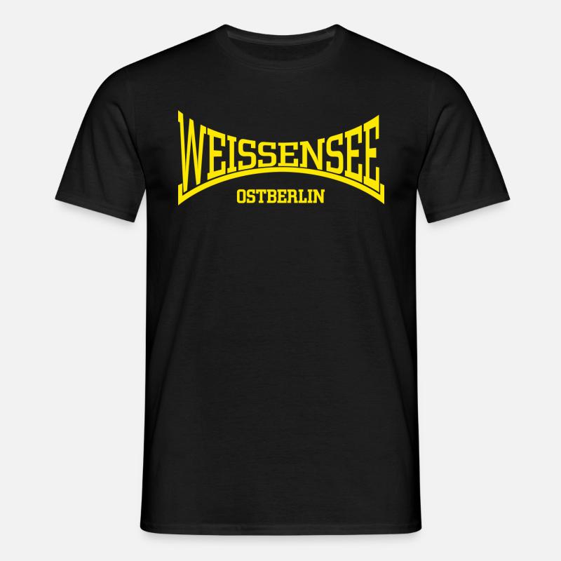 Weissensee Ostberlin - Männer T-Shirt - Schwarz
