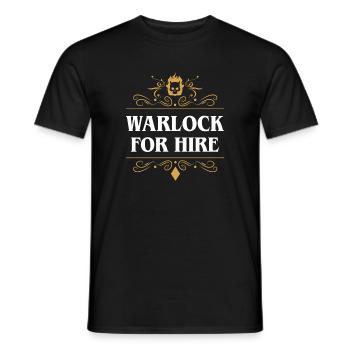 Warlock For Hire Character Player Class RPG - Men's T-Shirt - black - Front - AI Model Male 178 light (178cm)