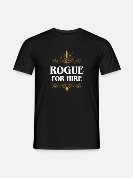 Rogue For Hire Charakter-Spieler-Klassen-RPG - Männer T-Shirt - Schwarz
