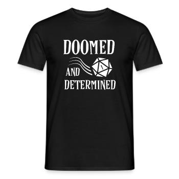 Échec critique condamné et déterminé de D20 Dice - T-shirt homme - noir - Devant - AI Model Male 178 light (178cm)