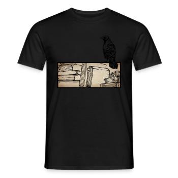 Dark Academia Esthétique Raven Crow Soft Grunge - T-shirt homme - noir - Devant - AI Model Male 178 light (178cm)