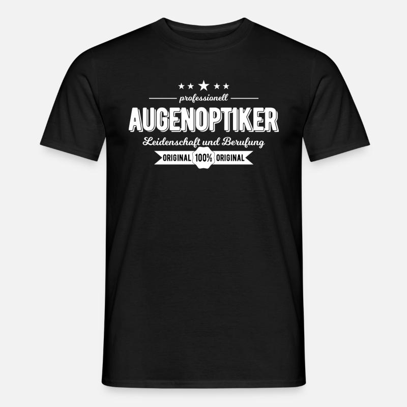 Augenoptiker Optiker Geschenk - Männer T-Shirt - Schwarz