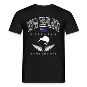 Nouvelle-Zélande - T-shirt homme - noir - Devant - AI Model Male 178 light (178cm)