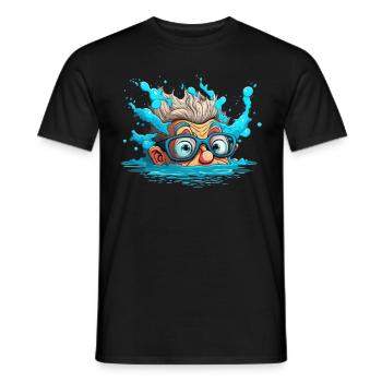 Illustration du flottant - T-shirt homme - noir - Devant - AI Model Male 178 light (178cm)