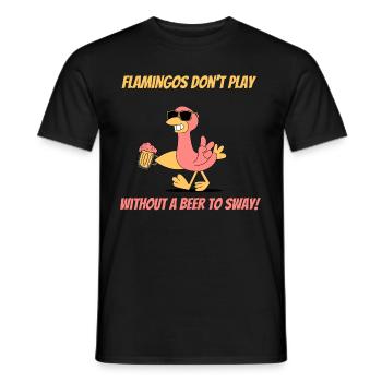 Lustiges Flamingo Bier Design - Männer T-Shirt - Schwarz - Vorne - AI Model Male 178 light (178cm)